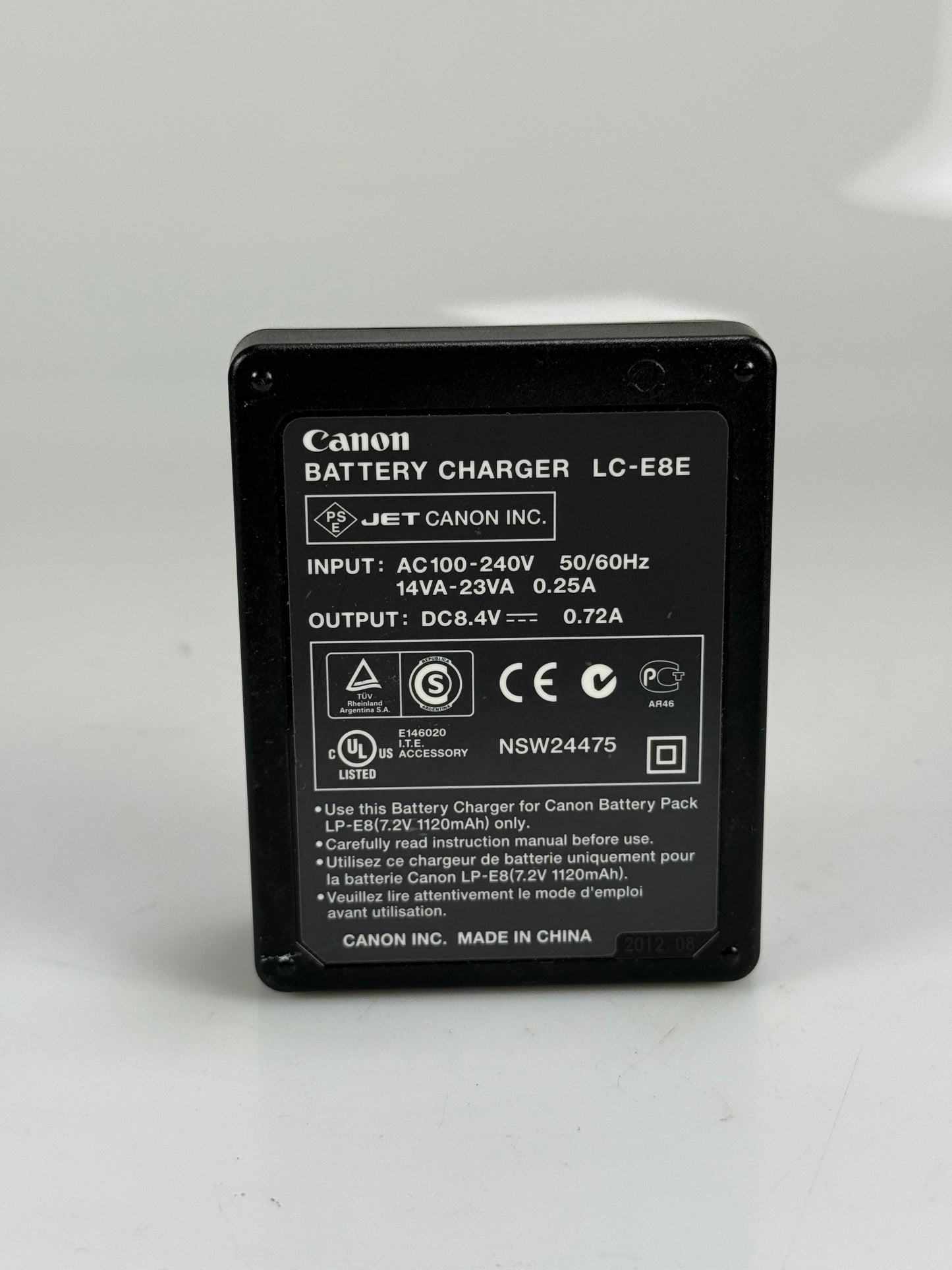 Canon LC-E8E Battery Charger for LP-E8 EOS Rebel T2i, T3i, T4i, T5i, EOS 550D