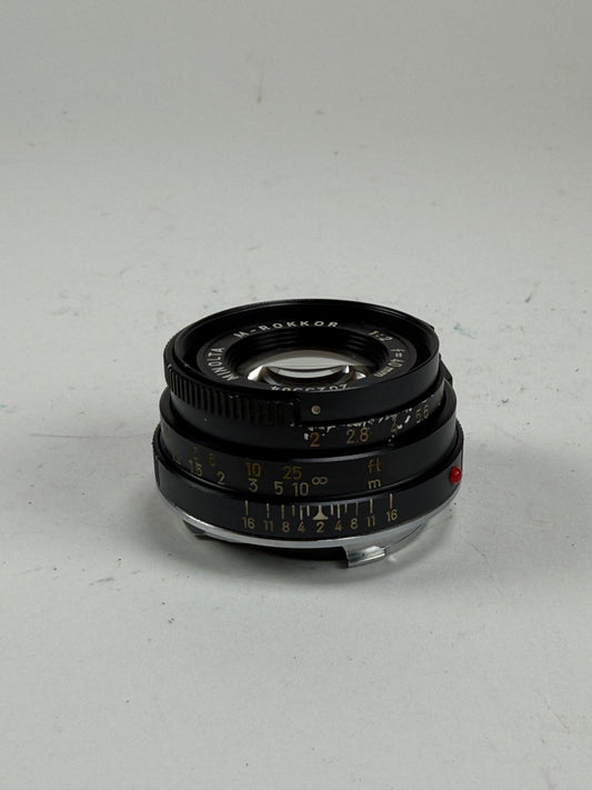 Minolta M Rokkor 40mm f2 Leica M Mount Lens For CL CLE