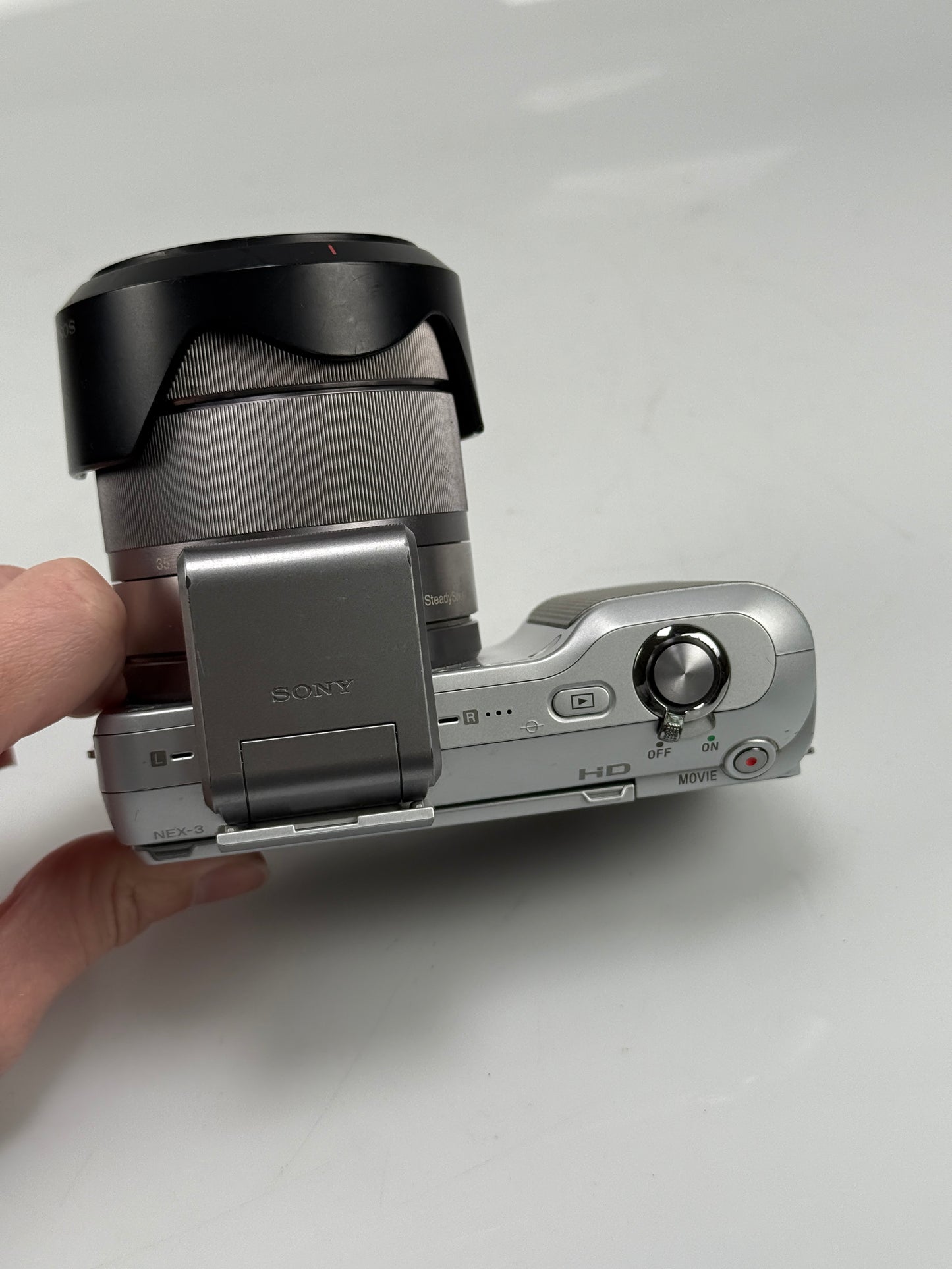 Sony Alpha NEX-3 14.2MP Digital Camera - Silver with 18-55mm OSS lens