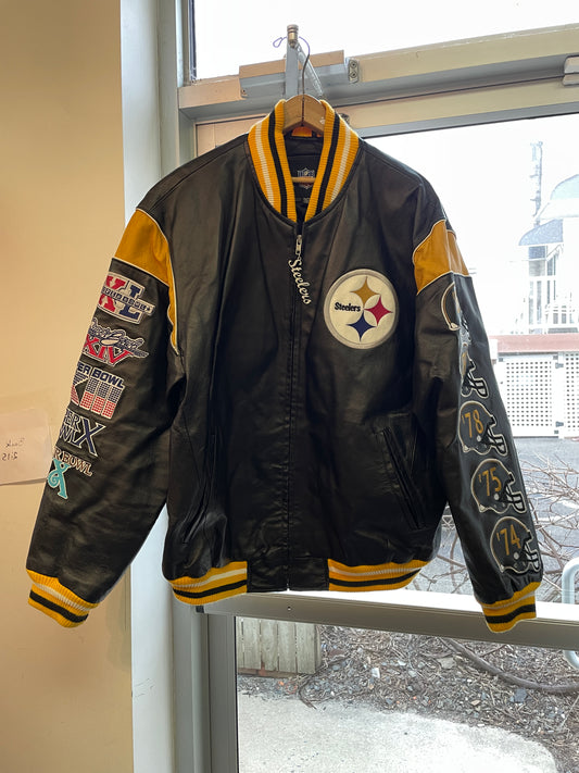 Pittsburgh Steelers 5x Super Bowl Champions Letterman Jacket XL