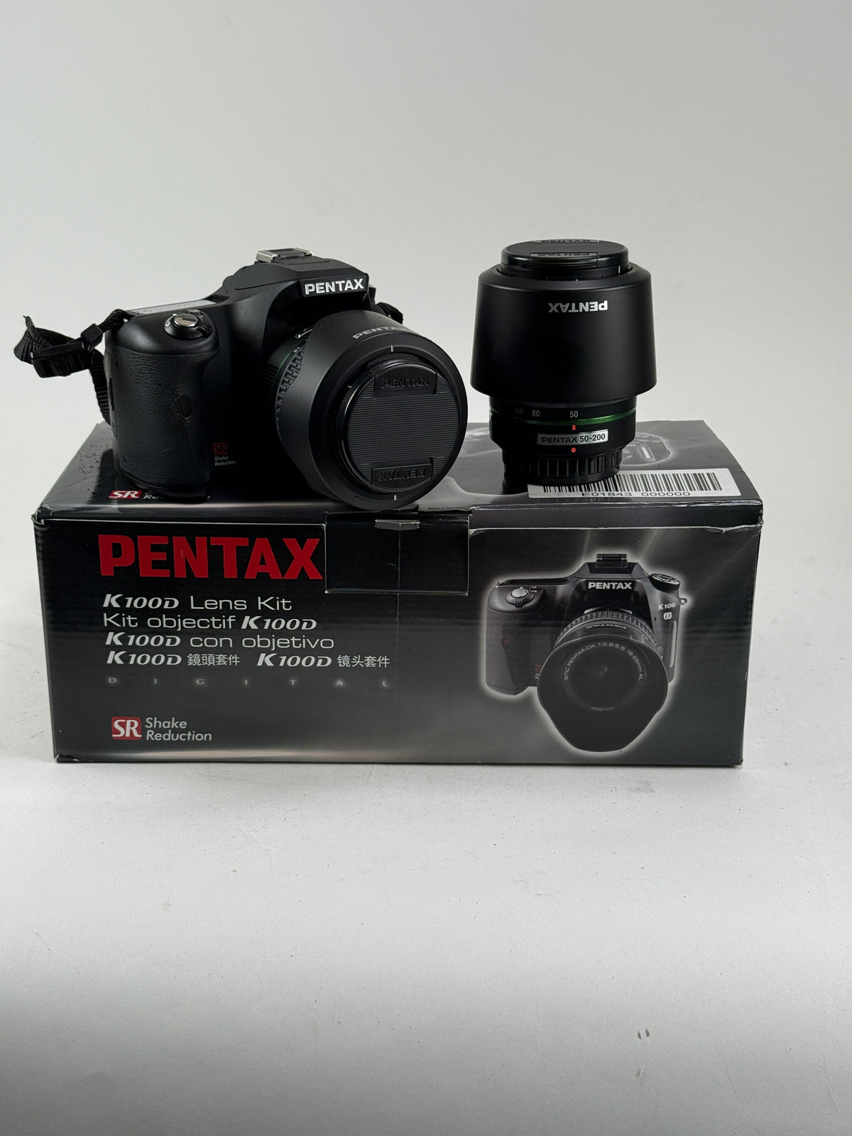 Pentax K100D Digital SLR Camera kit w/ 18-55, 50-200mm lens