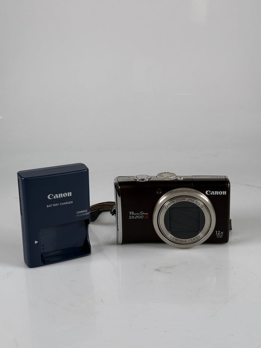Canon PowerShot SX200 IS 12.1MP Digital Camera - Black