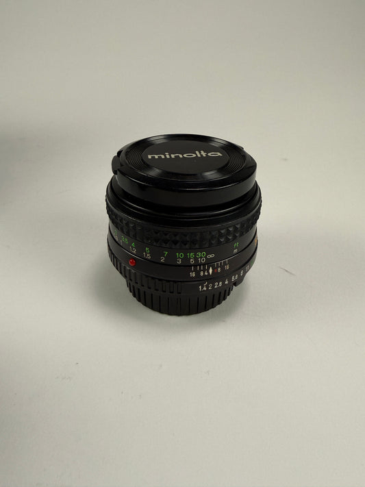 Minolta MD Rokkor-X 50mm f1.4 manual focus lens