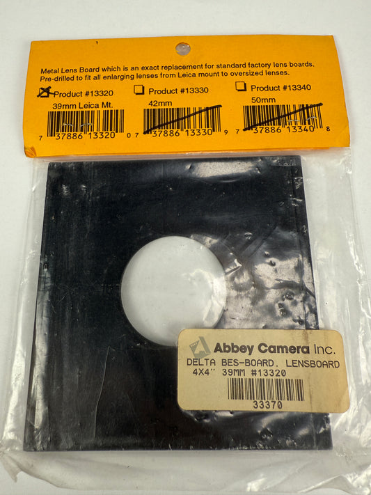 Delta 1 BESELER 4"x4" 39mm Hole LENS BOARD for 23C 45M CB7 series Enlarger