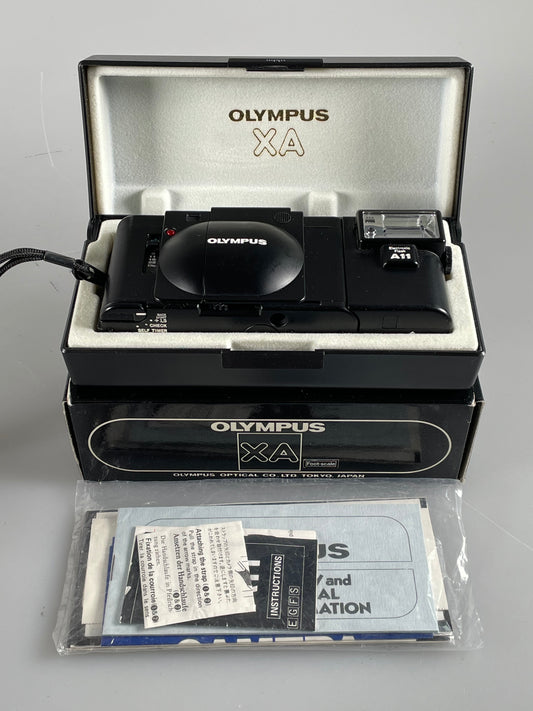 Olympus XA 35mm Rangefinder Camera + A11 Flash