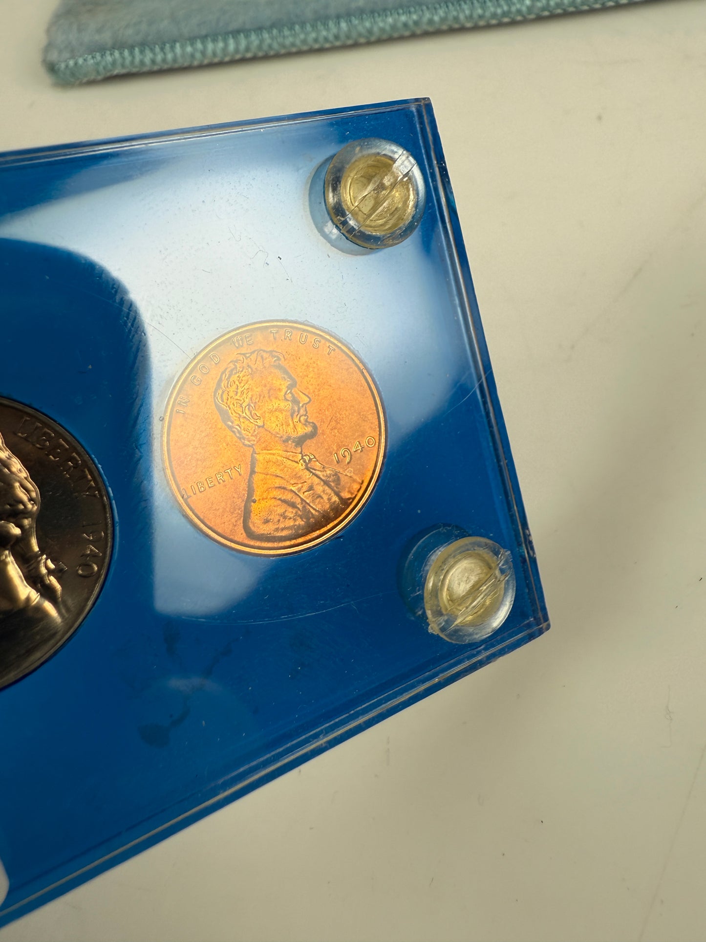 1940 US Mint Silver PROOF Set Gem Coins Blue Capital Holder Display Box