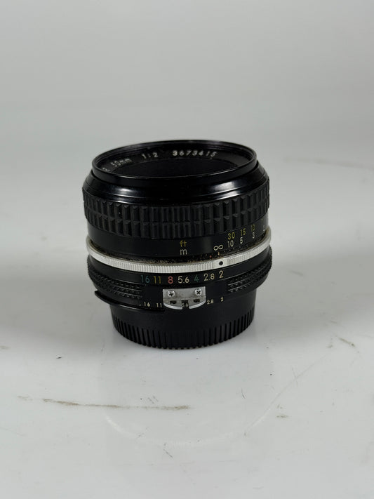 Nikon Nikkor 50mm F2 AI mount lens