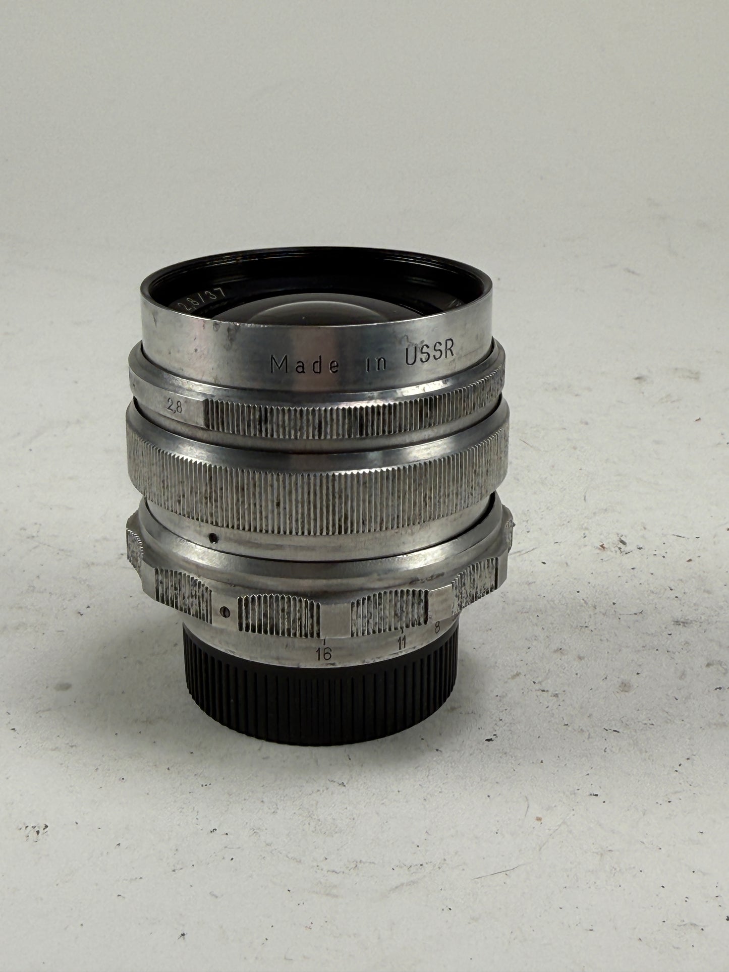 Mir-1 Grand Prix Brussels 1958 Silver 37mm f2.8 M39 LTM Mount lens Soviet Vintage