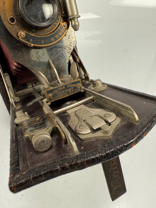 KODAK NO.1A FOLDING POCKET, RR LENS MODEL-D RED BELLOWS