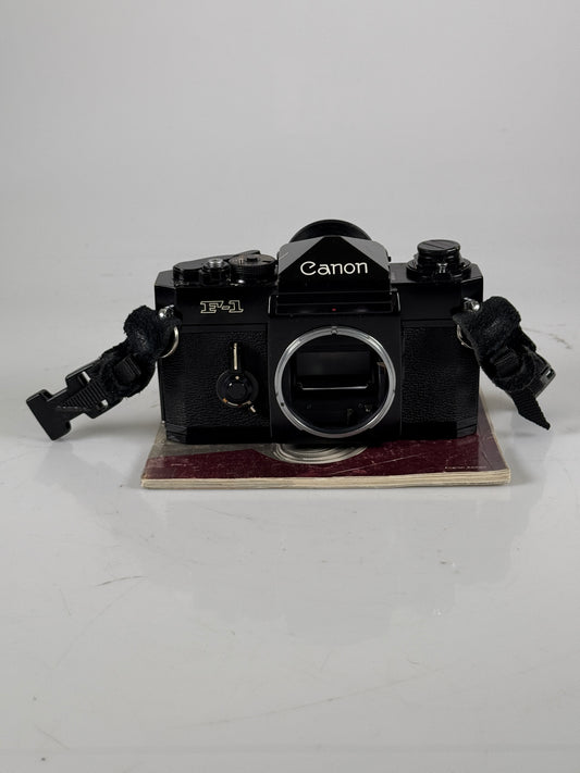 Canon F-1 Black 35mm SLR Film Camera Body