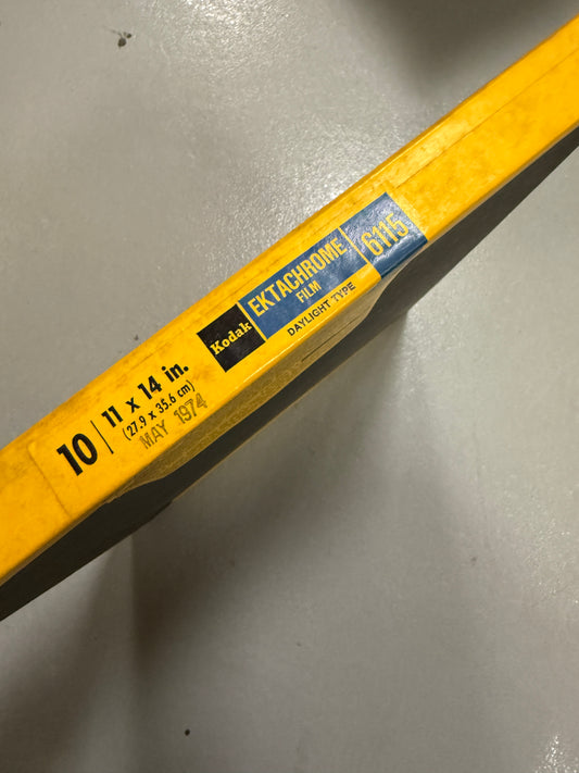 Expired 11x14 KODAK Ektachrome Daylight Large Format Film 10 Sheets 6115