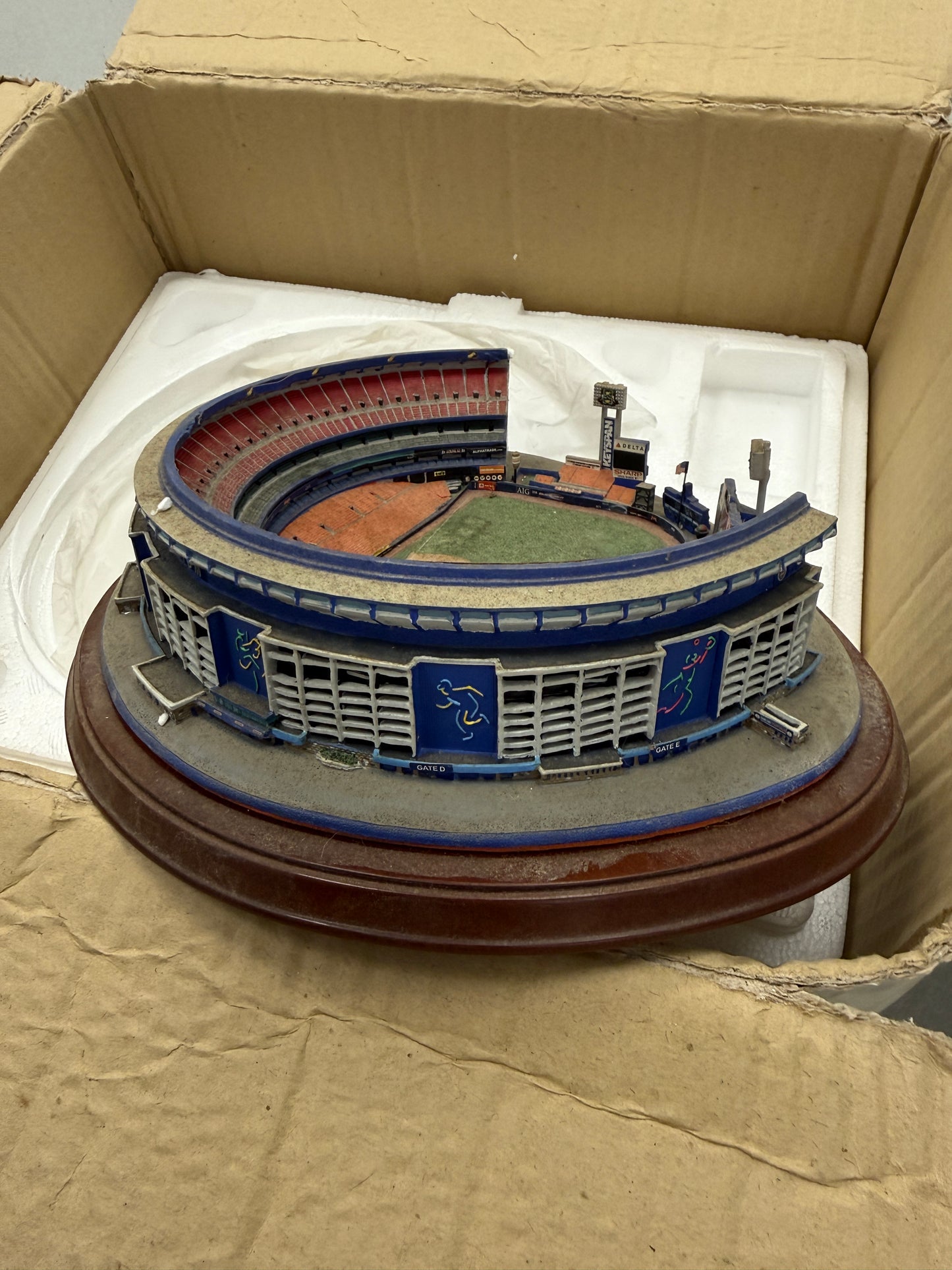 Danbury Mint Stadium MLB Night Game at NY Mets Shea Stadium Baseball Lighted