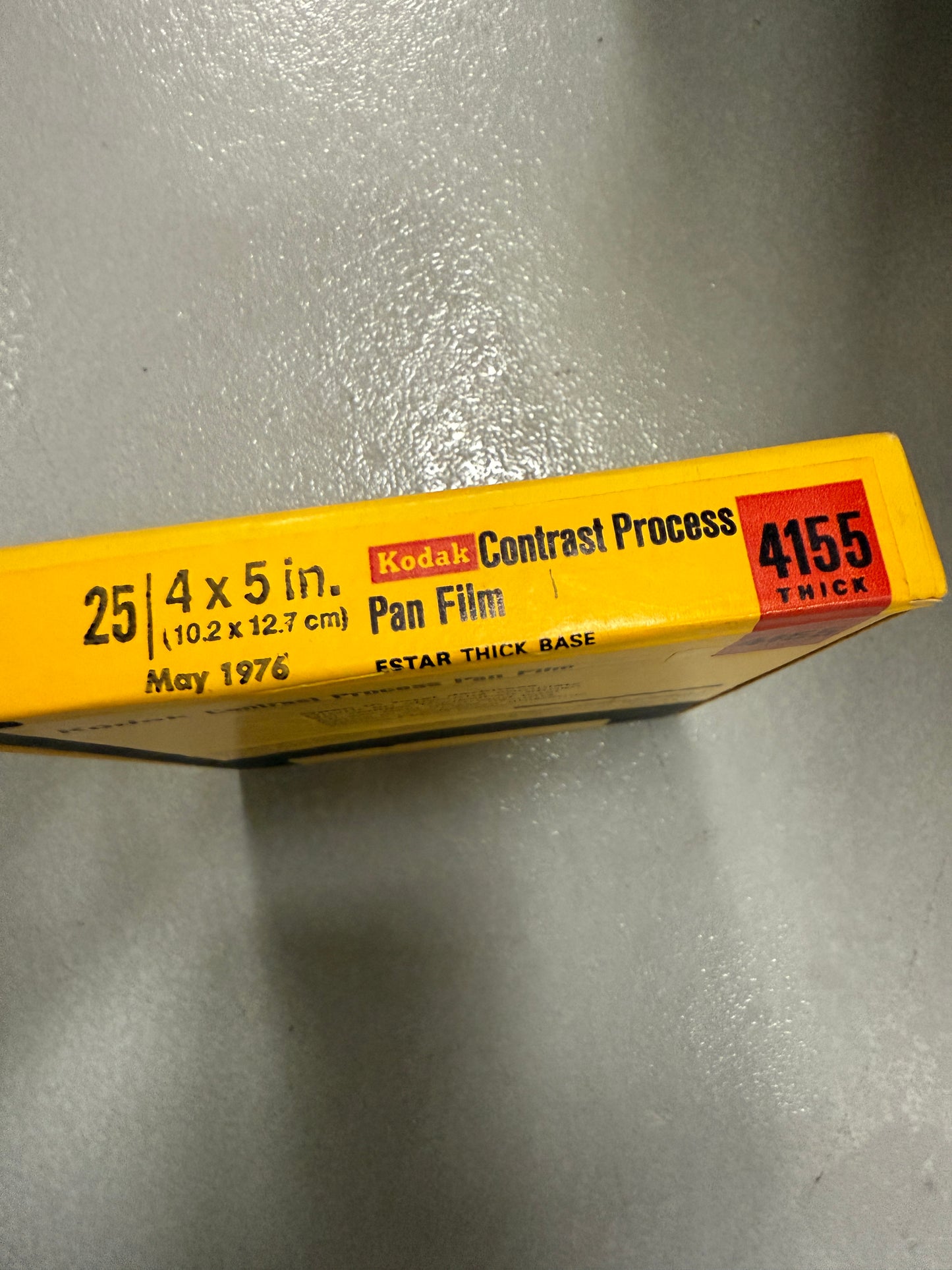 Expired 4x5 KODAK 4155 Contrast Process Pan Large Format Film 25 Sheets 1976