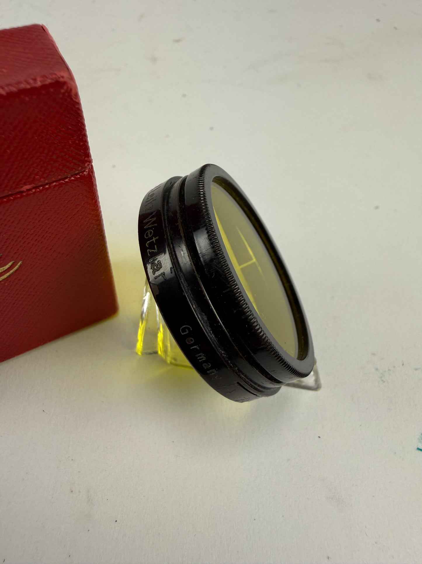 Leitz Leica Black A36 Yellow 2 Contrast Camera Lens Filter - Summitar push on 36mm