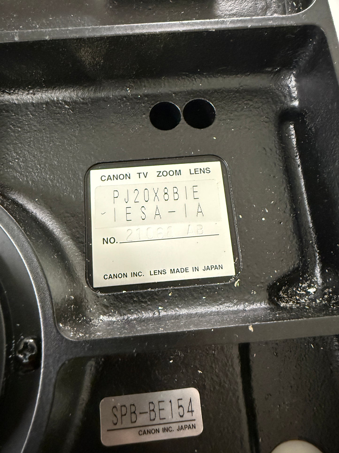 Canon Super E20 PJ20x8B IE 8-160mm f1.5 TV Lens