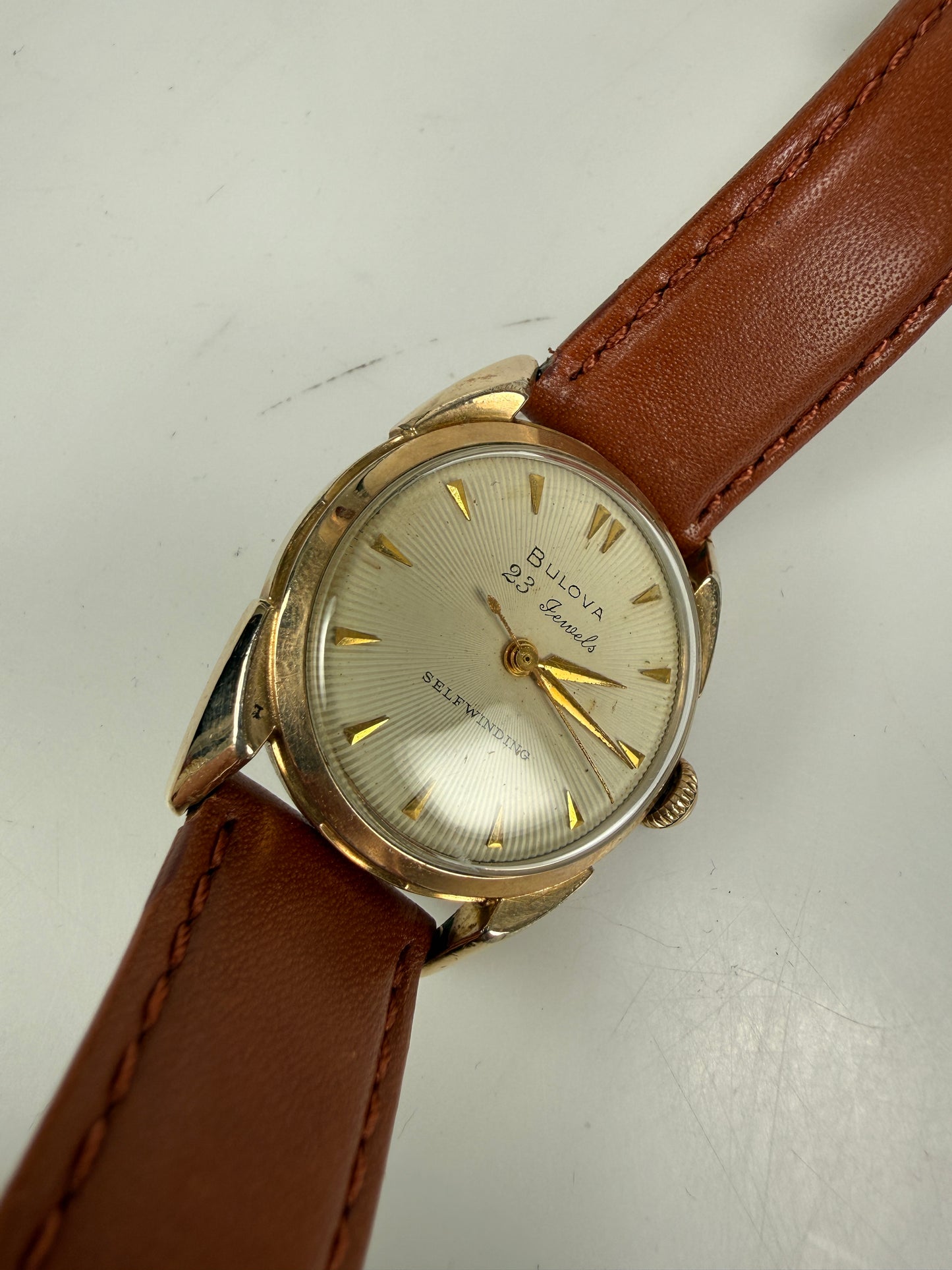Vintage BULOVA 31mm men's automatic self winding watch 10K RGP Rolled Gold plate