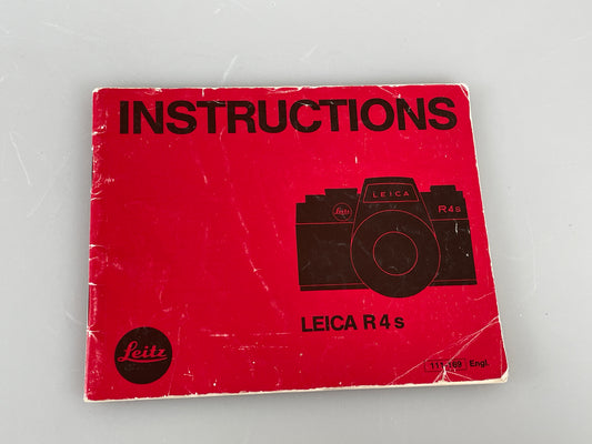 Leica R4s Body Instruction Manual Booklet