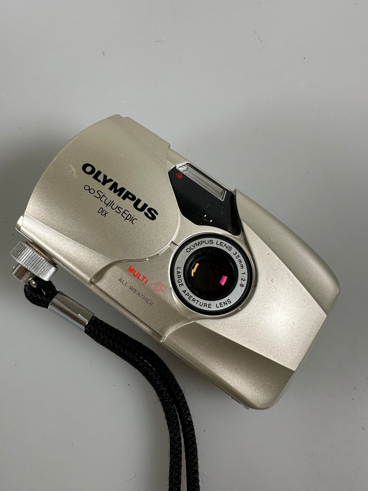 Olympus Stylus Epic DLX MJU II 35mm point and shoot p&s film camera 35mm f2.8 chrome/silver