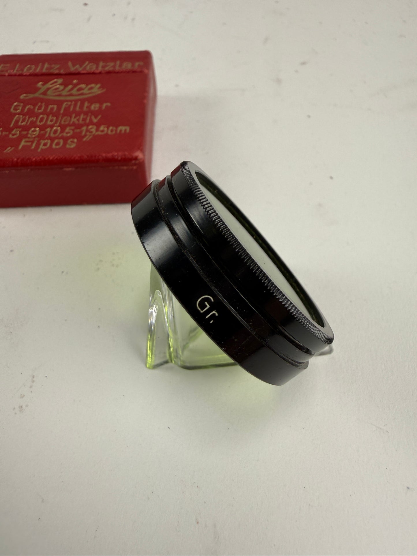 Leitz Leica Black A36 Green Gr Contrast Camera Lens Filter Summitar push on 36mm Fipos