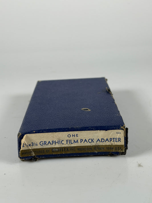 Graflex 2x3 2 1/4x 3 1/4 Graphic Film Pack Adapter with Dark Slide 1232