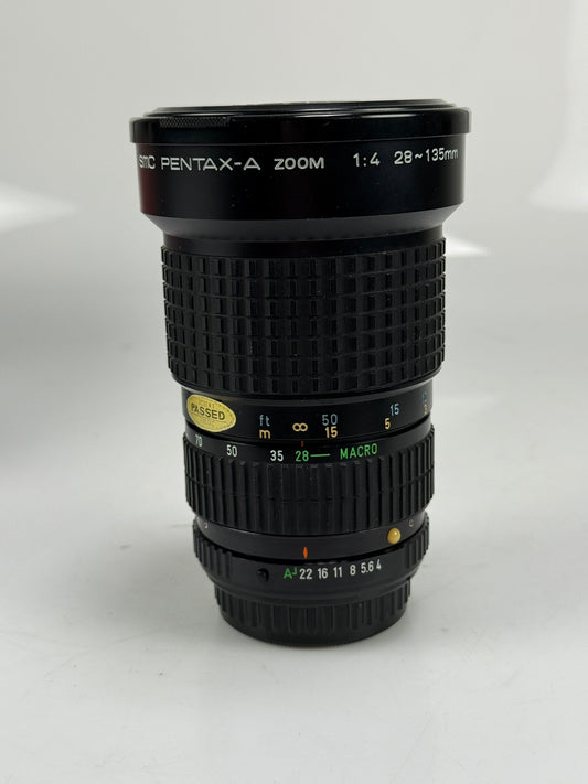SMC PENTAX A Zoom 28-135mm f4 MF Zoom Macro Lens K mount