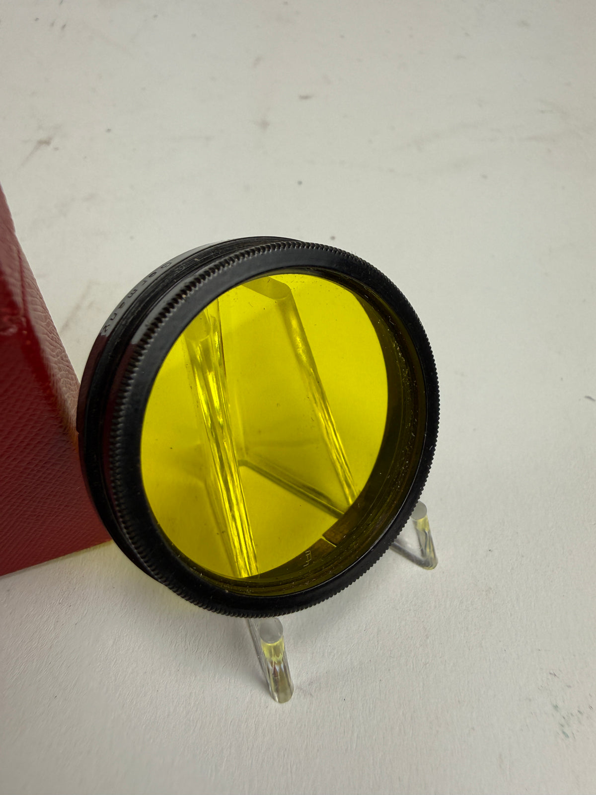 Leitz Leica Black A36 Yellow 2 Contrast Camera Lens Filter - Summitar push on 36mm