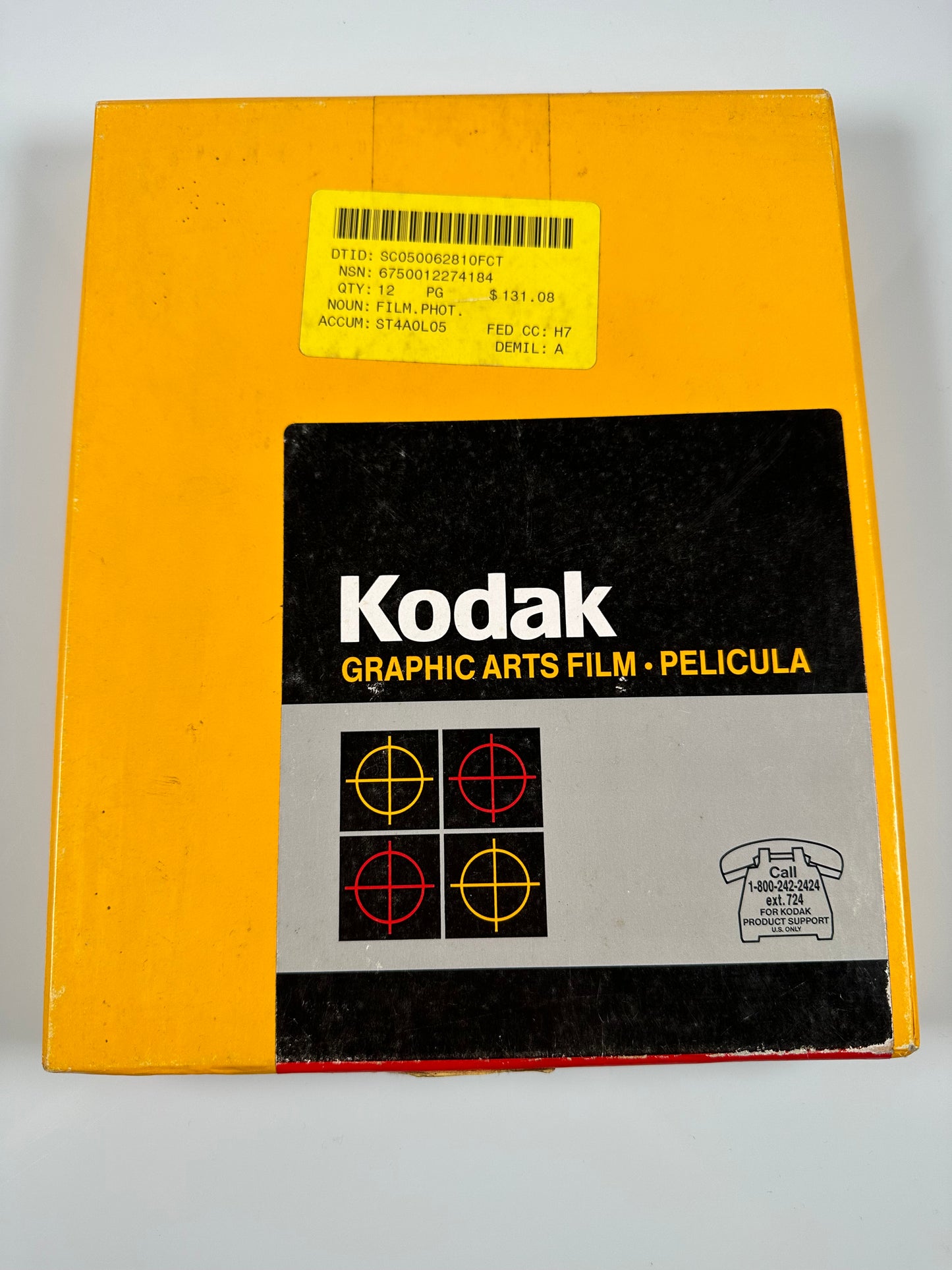 Kodak 8x10 100 sheets Kodalith ortho film 4556, type 3 graphic arts film