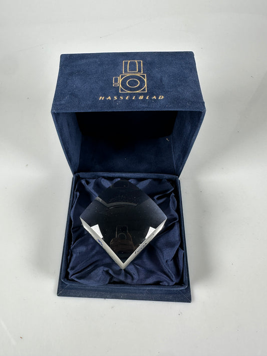 Hasselblad RARE promotional 50 years 1998 Glass desk paperweight