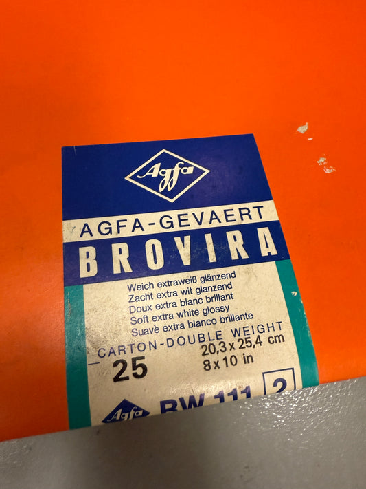 Agfa Brovira Photo Paper 25 Sheets 8x10 inch BW 111 2