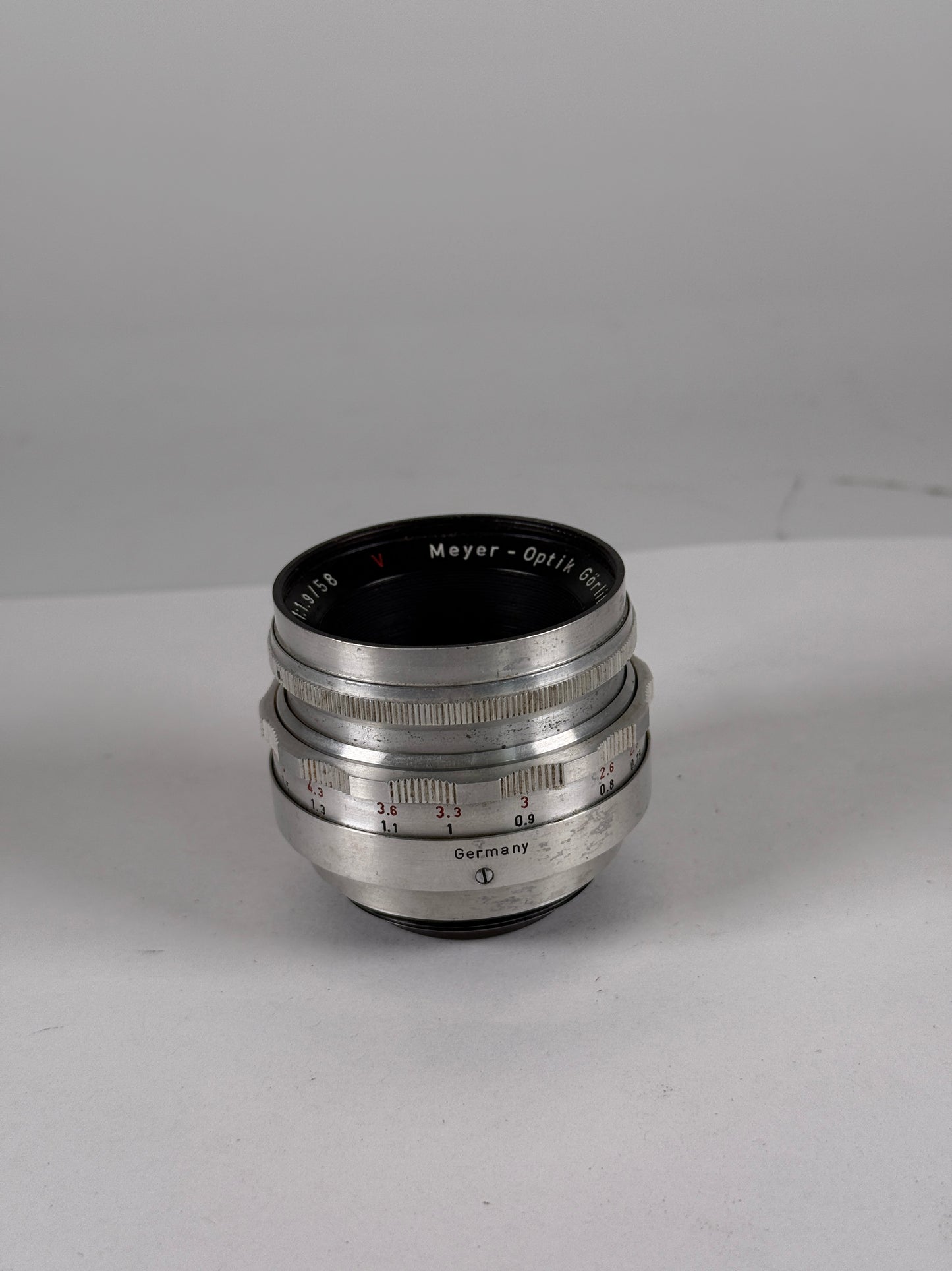 Meyer Optic PRIMOPLAN "RED V" 58mm f1.9 SILVER - M42 mount