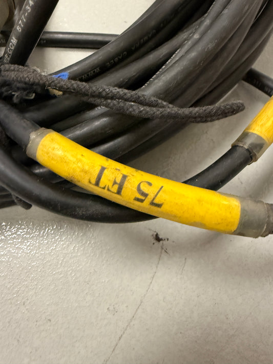 FIS Blue LEMO FGW-PHW Hybrid Fiber Optic Cable 75ft