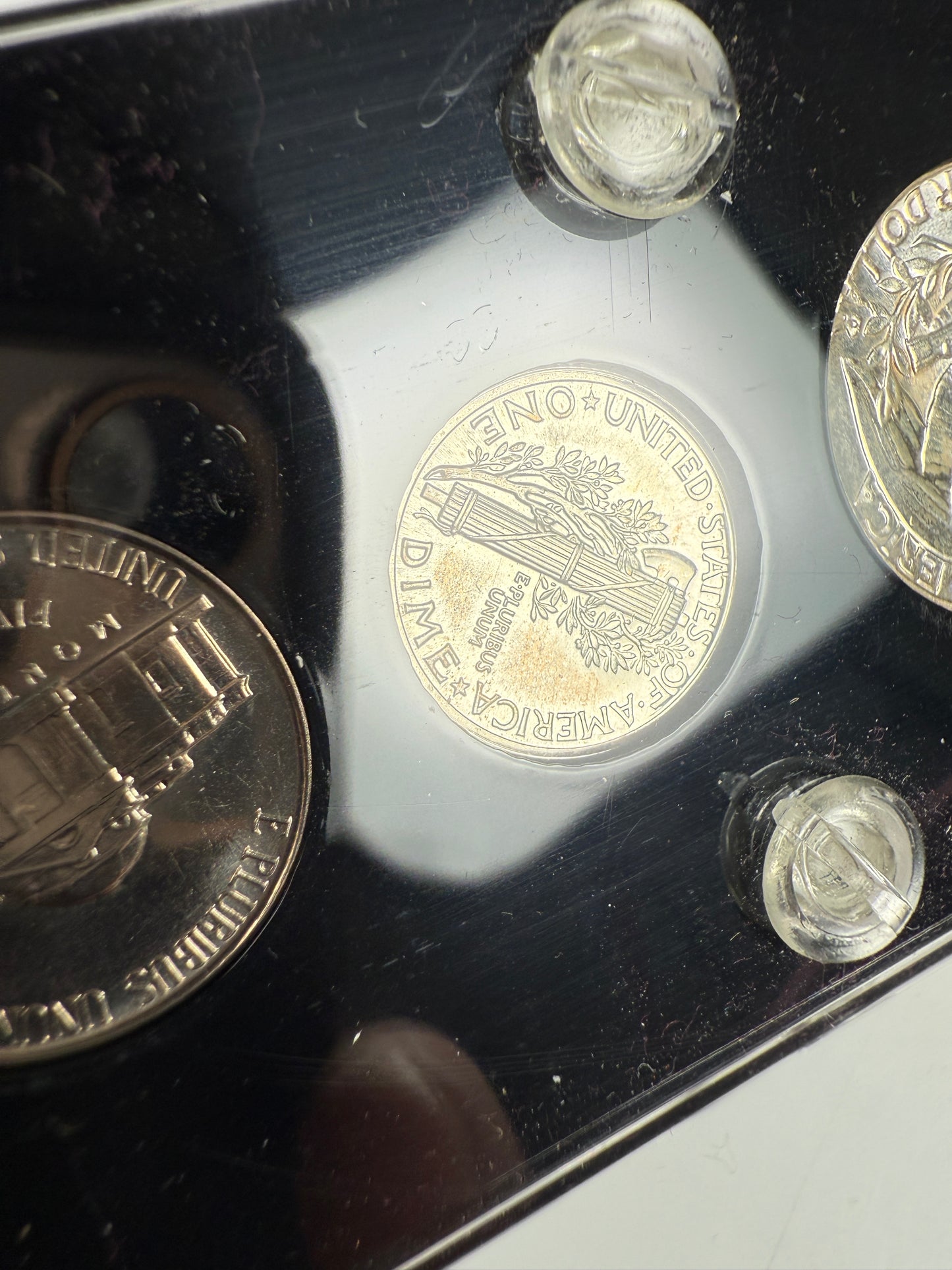 1941 US Mint Silver PROOF Set Gem Coins Black Capital Holder Display Box