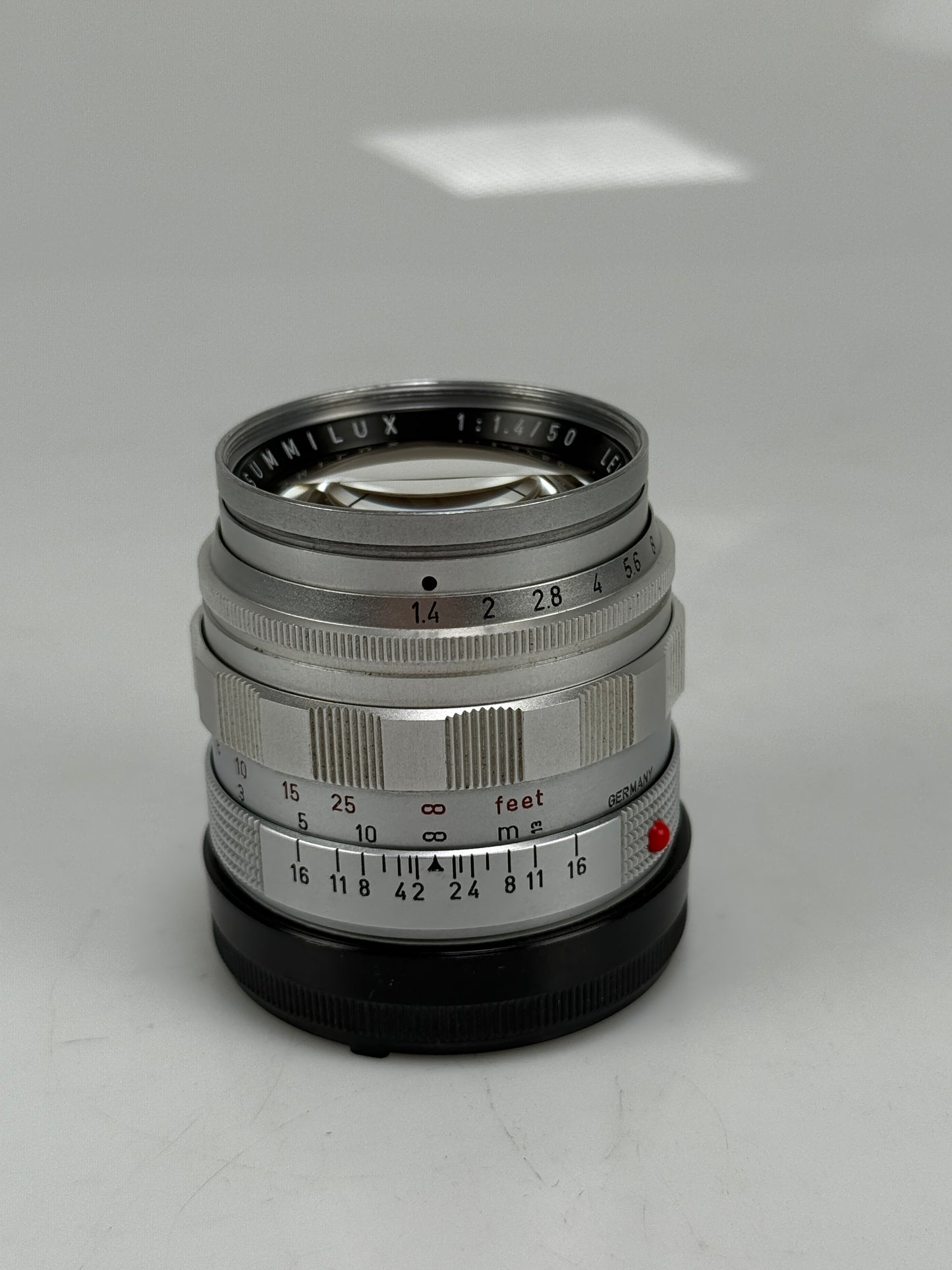 LEITZ Leica Summilux M 50mm F1.4 E43 Chrome Lens V1 version 1 Scalloped