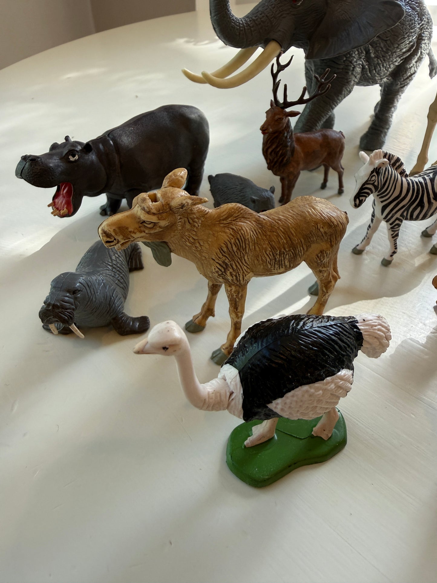Lot Of 1970s and 80s Britains toy animals elephant, giraffe, kangaroo, hippo, etc