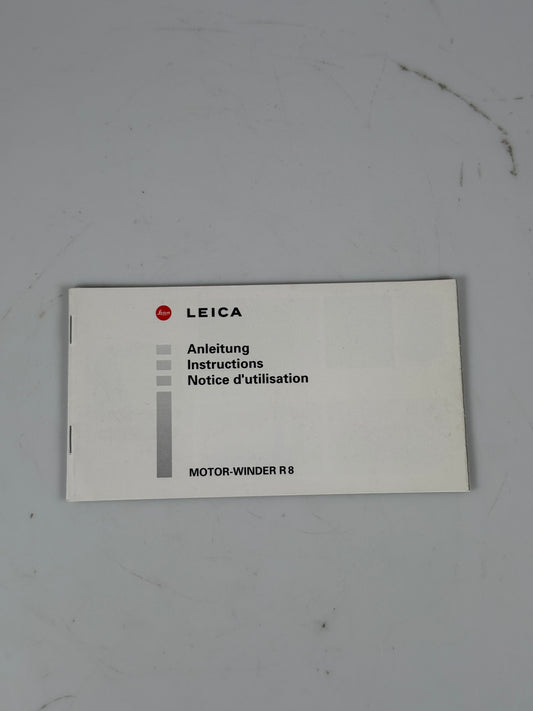 Leica R8 motor winder Instruction Manual Booklet German