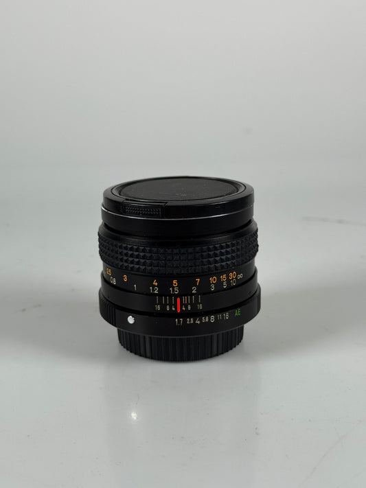 Konica 50mm f1.7 Hexanon AR AE Lens 50/1.7