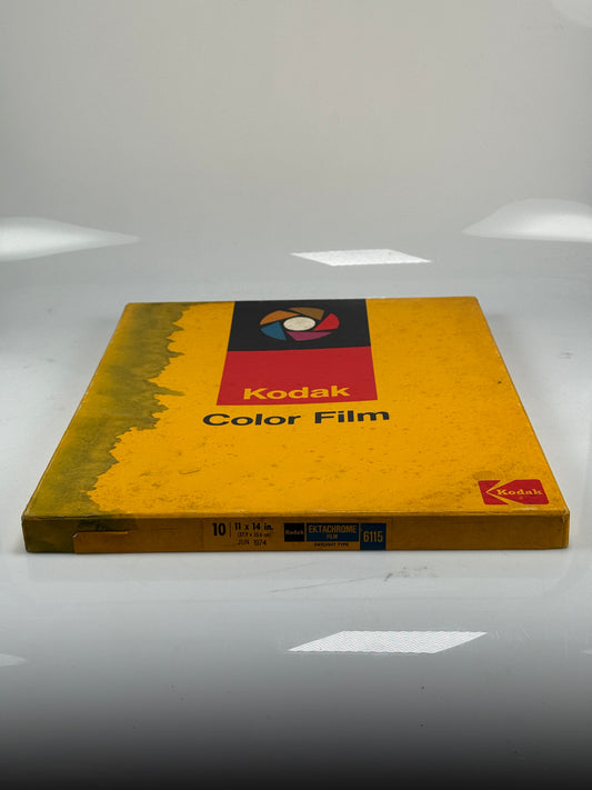 Expired 11x14 KODAK Ektachrome Daylight Large Format Film 10 Sheets 6115