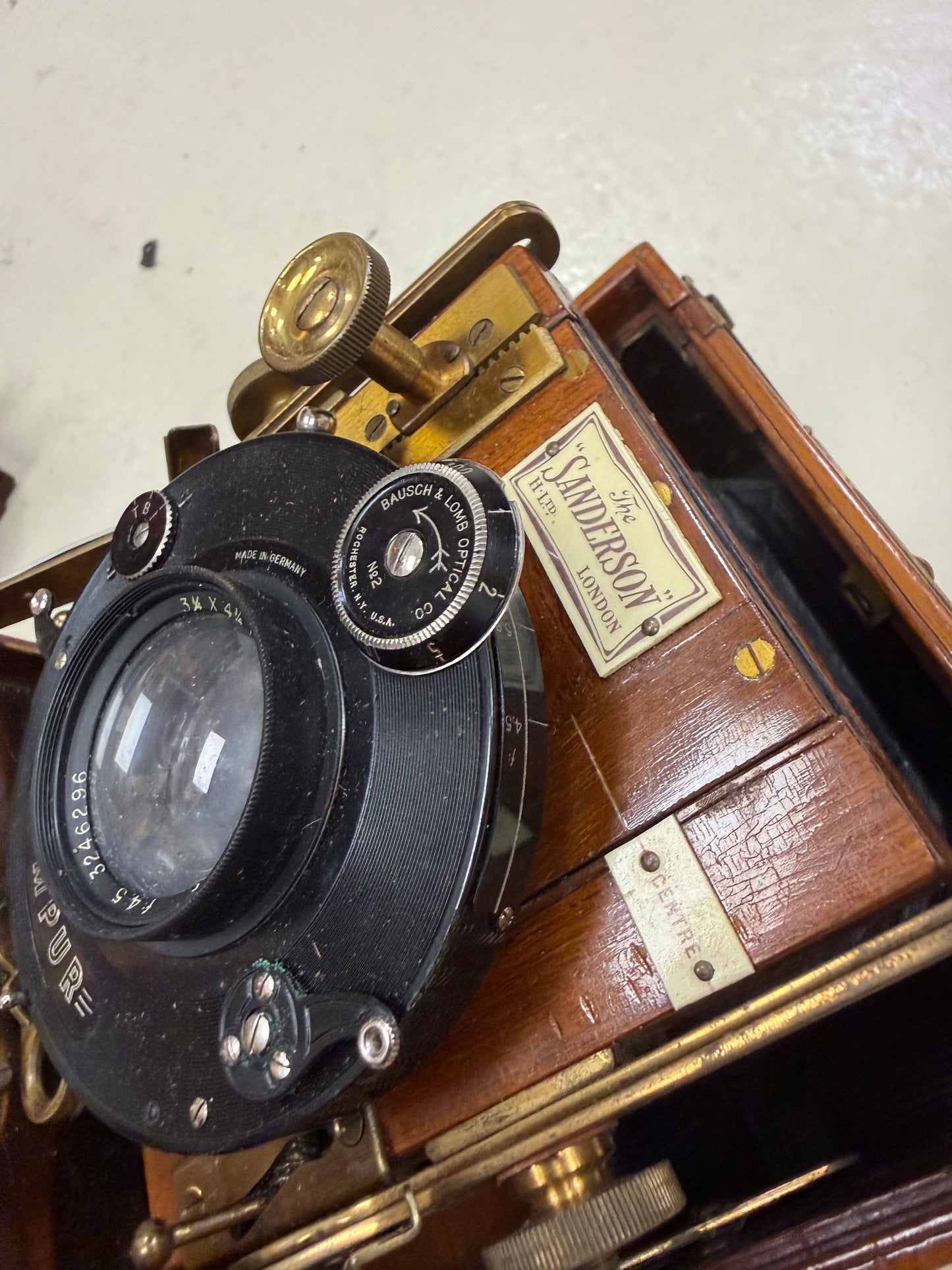 The Sanderson Large Format Camera w/ Tessar IC 5 1/2 inch f4.5 tropical model