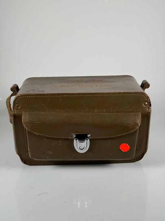 Leica Leitz Brown Leather M Universal System Case w/ Lens Mounts