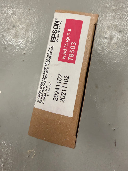 New Genuine Epson T8503 Vivid Magenta Ultra Chrome HD Ink SC-P800 Exp 2024