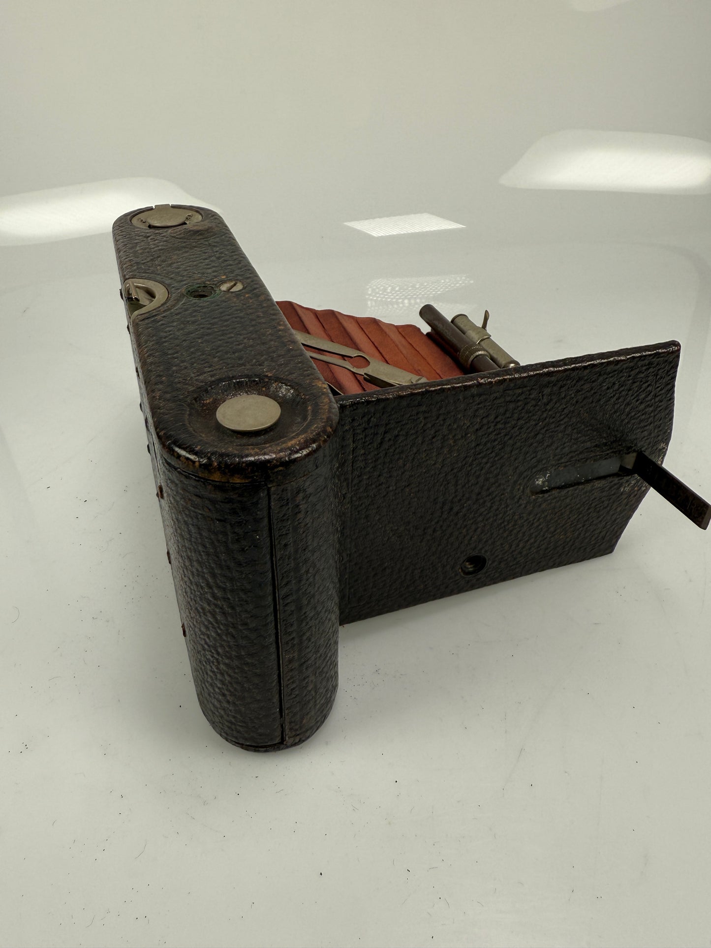 Kodak No 3 Model H FOLDING POCKET Camera RED BELLOWS