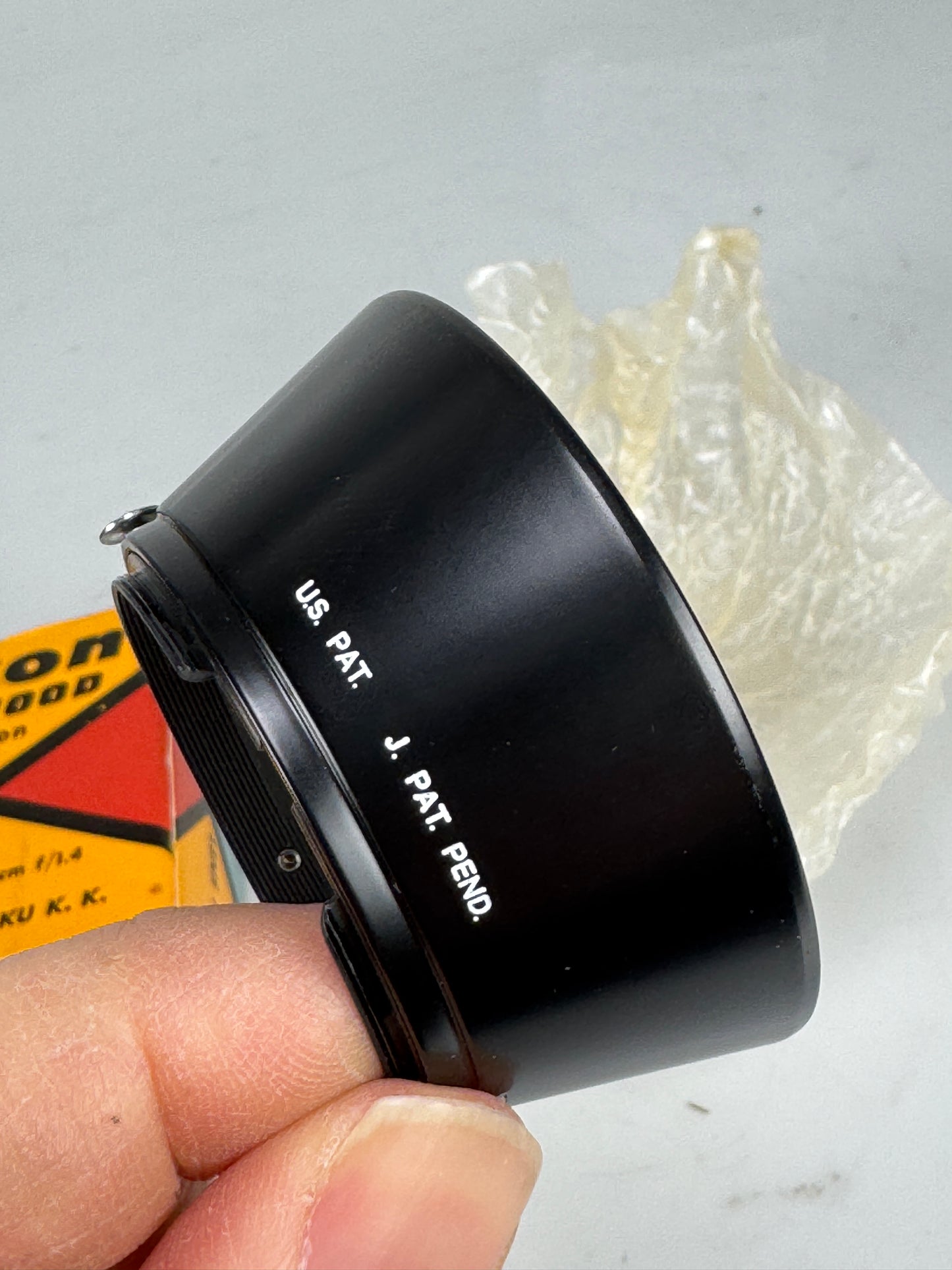 Nikon Nikkor Nippon Kogaku 5cm 50mm f1.4 Rangefinder lens Shade / Hood Pat Pend