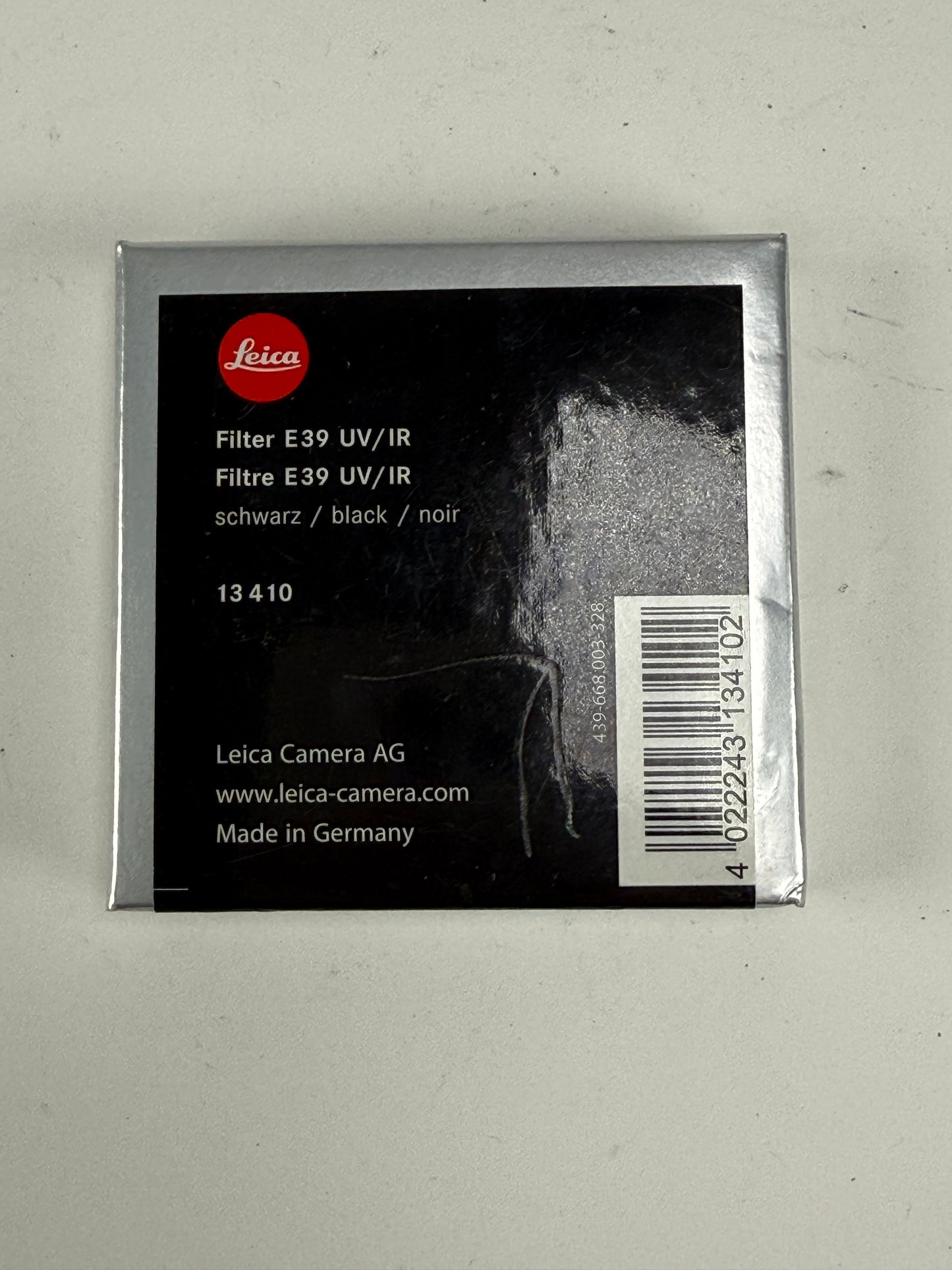 Leica (13410) E39 39mm UV/IR Ultraviolet Infrared Cut Filter for M8 M8.2