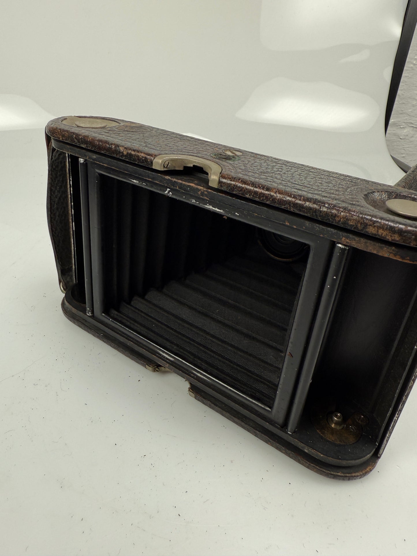 Kodak No 3 Model H FOLDING POCKET Camera RED BELLOWS