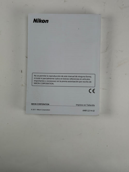 Nikon D800/D800E Digital Camera Instruction Manual spanish