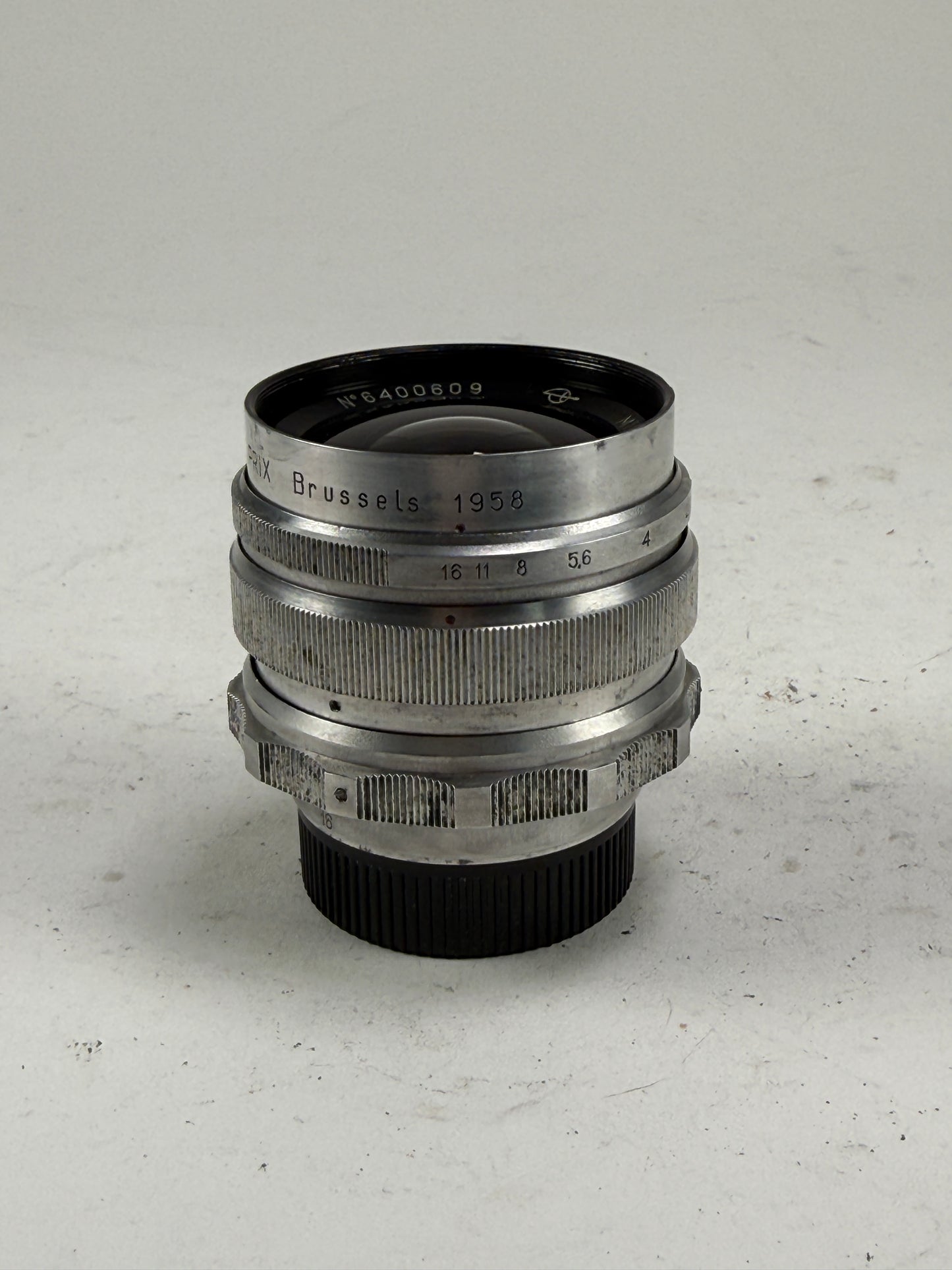 Mir-1 Grand Prix Brussels 1958 Silver 37mm f2.8 M39 LTM Mount lens Soviet Vintage