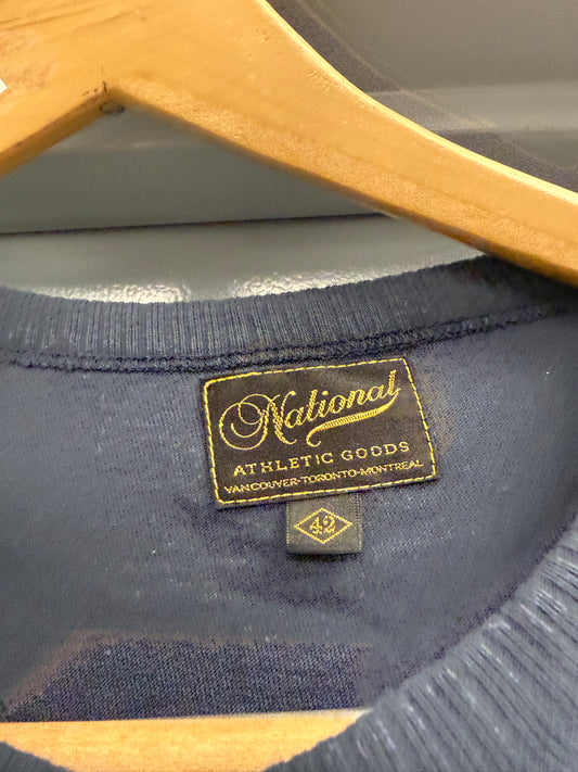 national athletic goods Long sleeve shirt tee sz 42 Navy blue