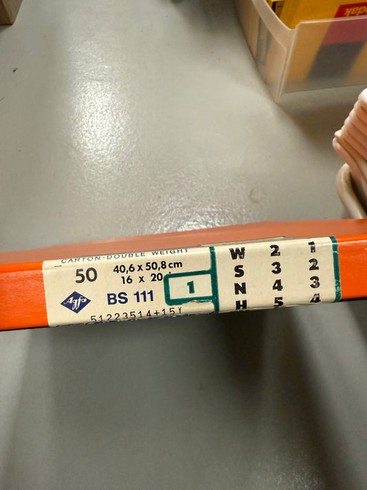 Agfa Brovira Photo Paper 50 Sheets 16x20 inch BS 111 1