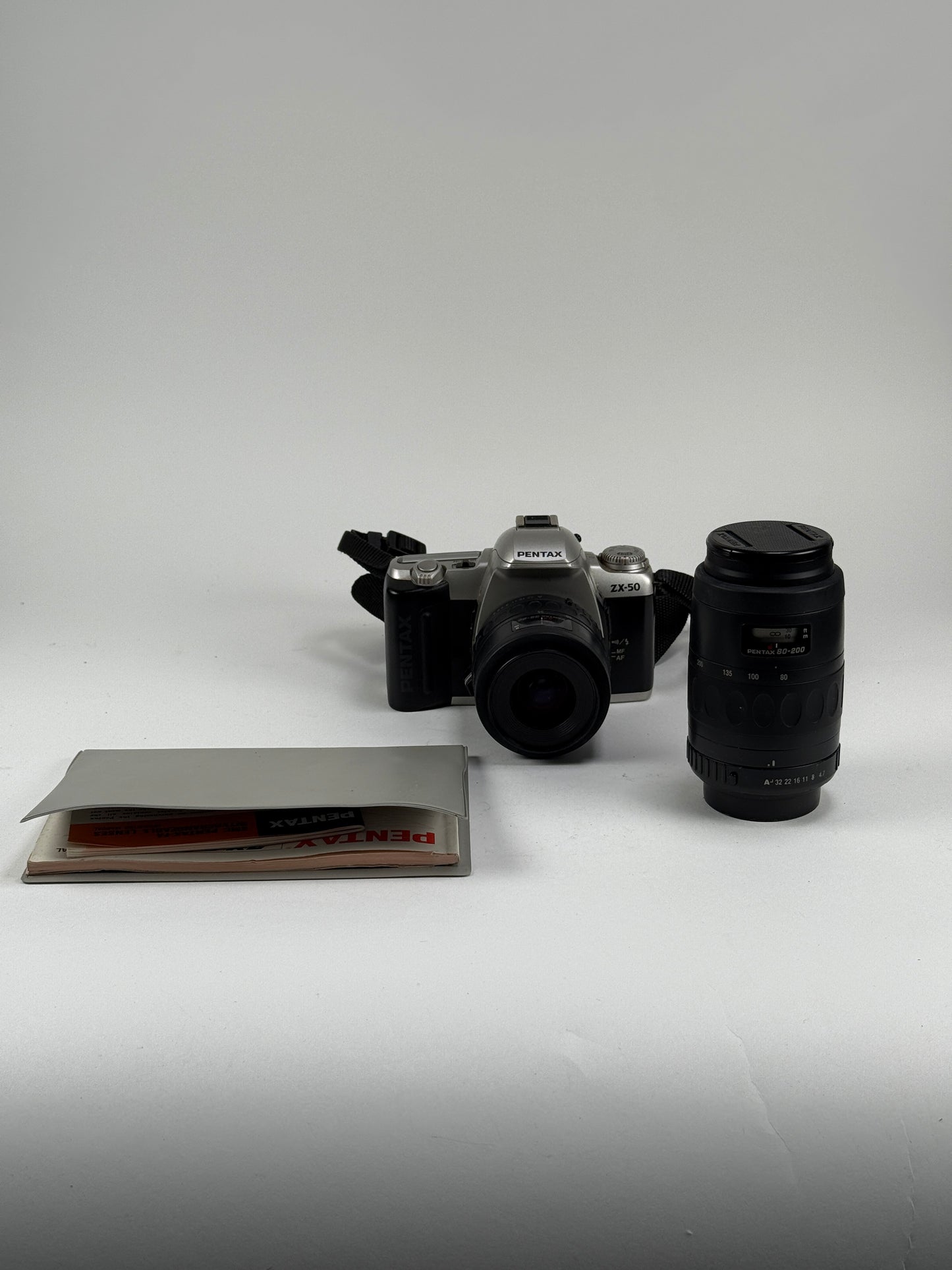 Pentax ZX 35mm SLR Camera Kit w/ 35-80mm and 80-200mm lens