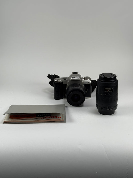Pentax ZX 35mm SLR Camera Kit w/ 35-80mm and 80-200mm lens